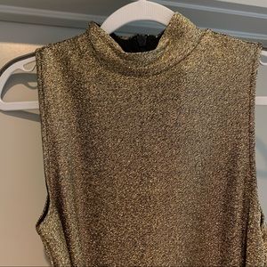 NWT - Topshop Sparkly Gold Dress
